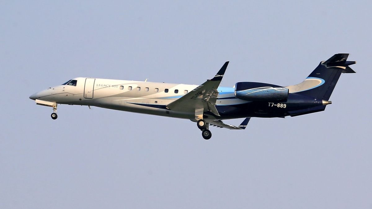 Private jet in flight on a one-way repositioning leg